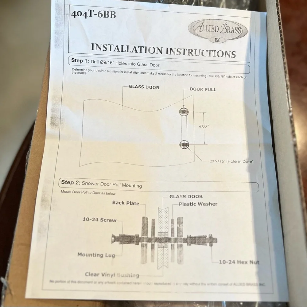 NIB Allied Brass Clearview Collection 18 Inch Shower Door Towel Bar Matte Black